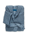 Onsen Waffle Bath Robe in Denim #color_denim