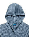 A close-up image of the ONSEN Denim Waffle Bath Robe.