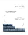 The ONSEN Denim Waffle Bath Sheet Set on a white background.