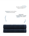 The ONSEN Twilight Blue Waffle Bath Sheet Set of 2 on a white background.
