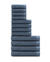 The ONSEN Denim Waffle Bath Sheet Move In Set on a white background.