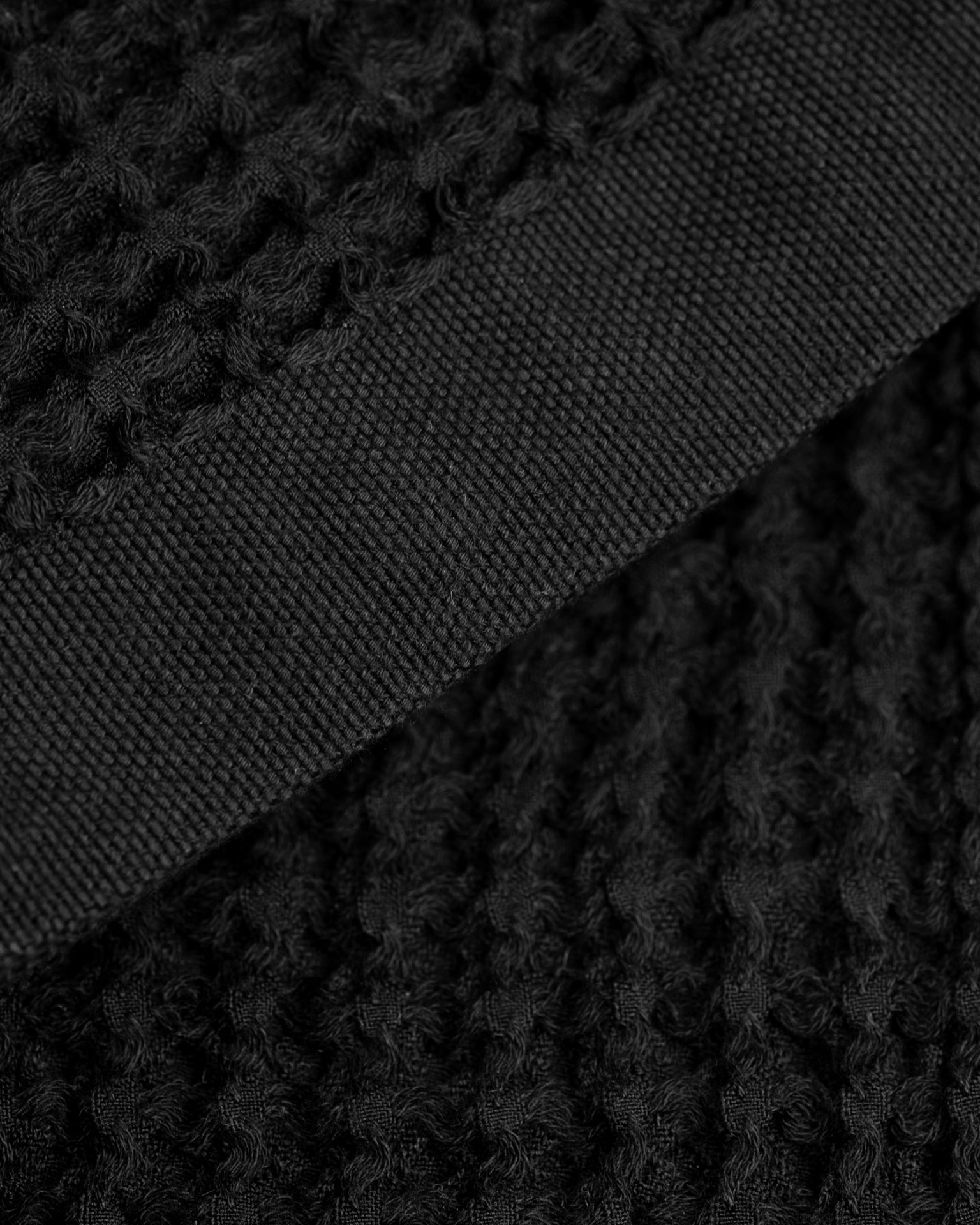 Close up if the Onsen Waffle in Black #color_black