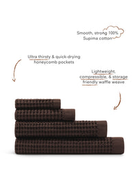 The ONSEN Brown Waffle Complete Set on a white background.