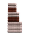 Supima® Waffle 12pc Multicolor Bath Towel Move-In Bundle