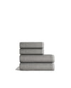 Sculpted Terry 4pc Towel Bundle stacked in grey, featuring 2 bath towels and 2 hand towels for ultimate comfort.