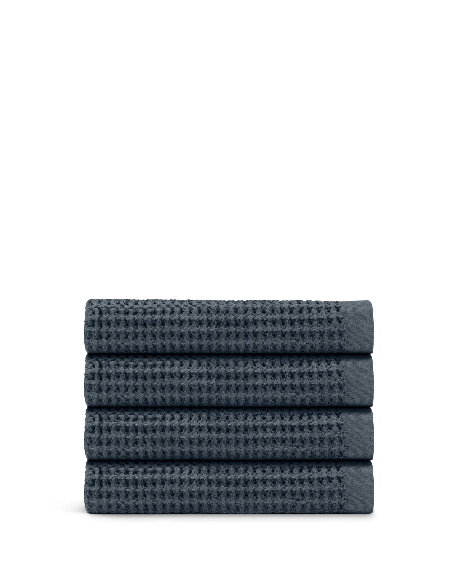 Supima® Waffle Bath Towel - Charcoal, Set of 4