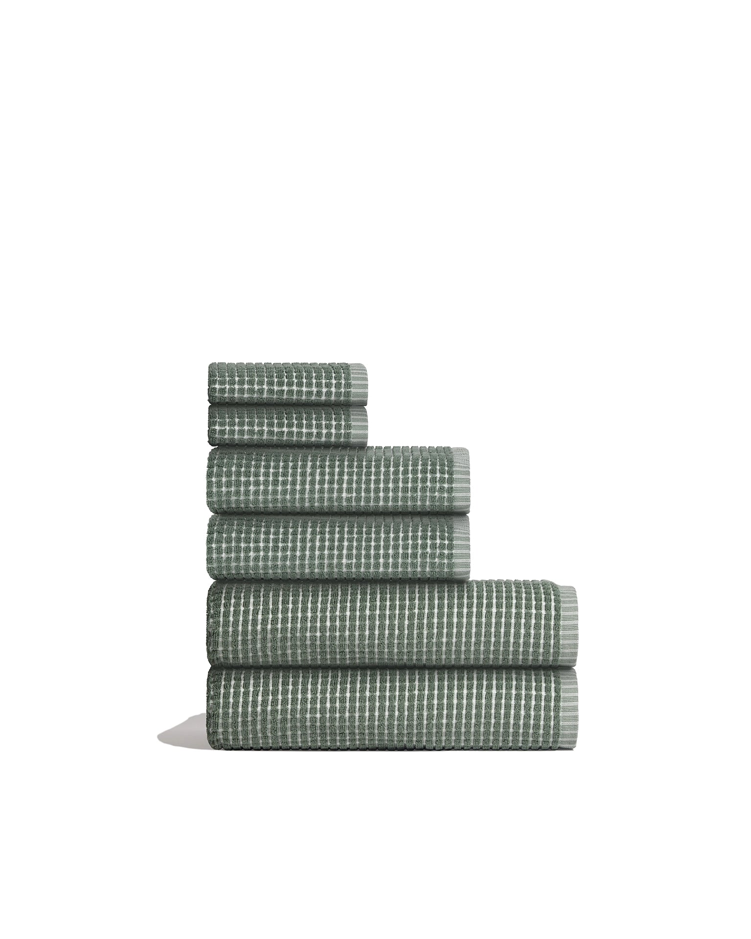 Spruce Green Sculpted Terry Towel Bundle