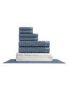 Supima waffle complete bathroom bundle including bath towels, hand towels, face towels, and a bath mat in coordinated colors.
