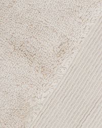 Close up of the Onsen Plush Towel in Oatmeal. 