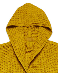A close-up image of the ONSEN Ochre Waffle Bath Robe.