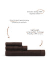 The ONSEN Brown Waffle Bath Sheet Set on a white background.