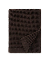 The ONSEN Brown Waffle Bath Sheet on a white background.