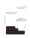 The ONSEN Brown Waffle Bath Towel Set on a white background.