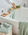 Onsen Waffle Bath Towel in Sage #color_sage