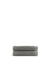 The ONSEN Cinder Grey Waffle Hand Towel Set of 2 on a white background.