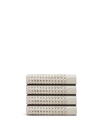 The ONSEN Oatmeal Waffle Hand Towel Set of 4 on a white background.