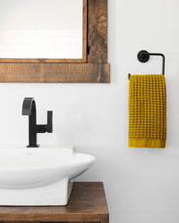 Onsen Waffle Hand Towel in Ochre #color_ochre