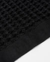 Onsen Waffle Face Towel in Black #color_black