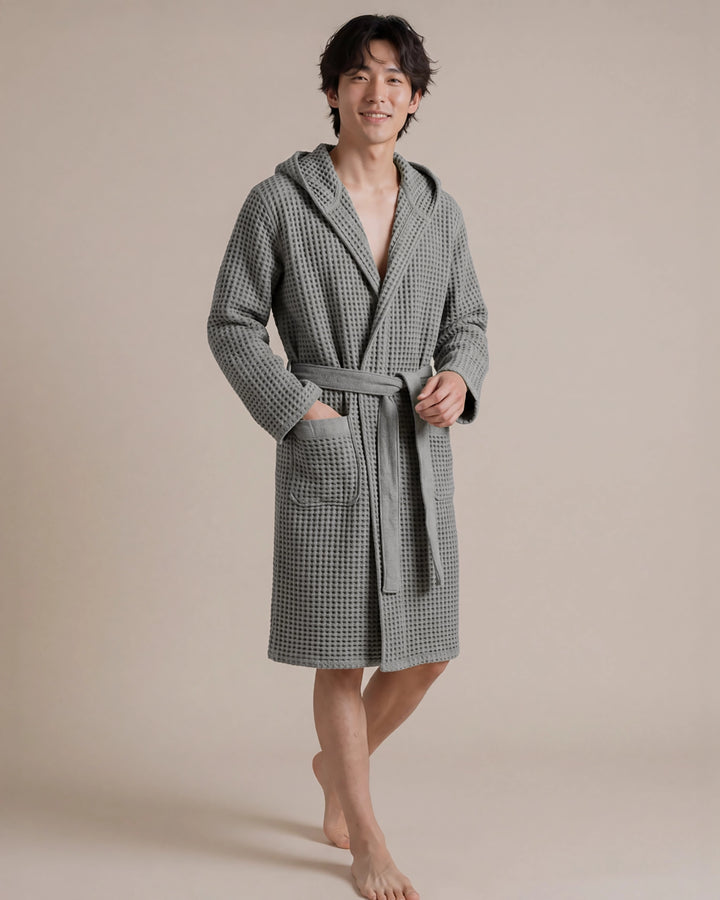 Supima Cotton Waffle Bath Robe | Lightweight Robe