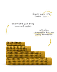 The ONSEN Ochre Waffle Complete Set on a white background.
