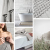 Collage of Grey Mist Waffle Towel images