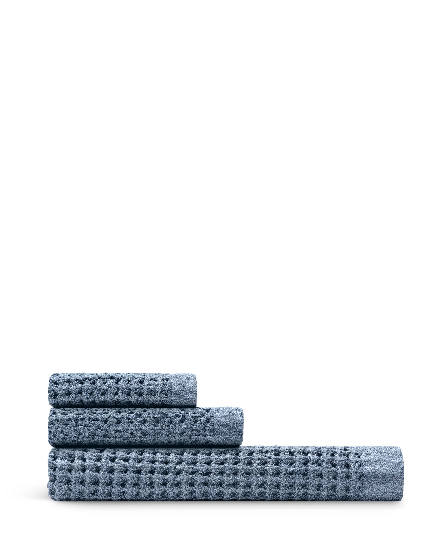 Waffle Bath Sheet Set - Twilight Blue