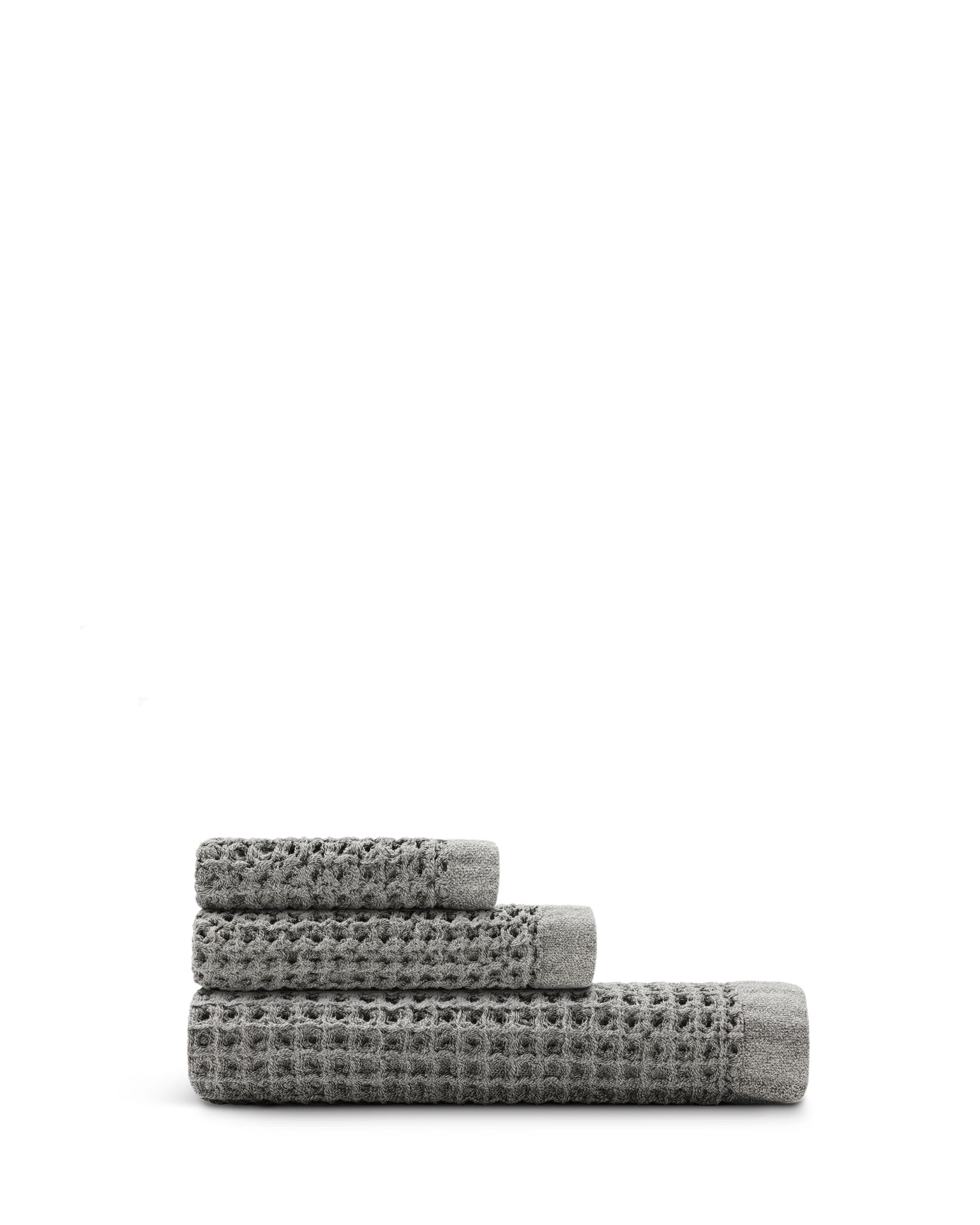 Supima® Waffle 3pc Bath Towel Bundle—Twilight Blue