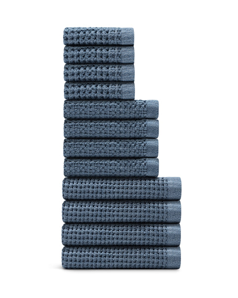 Waffle Bath Towel Move In Set Onsen