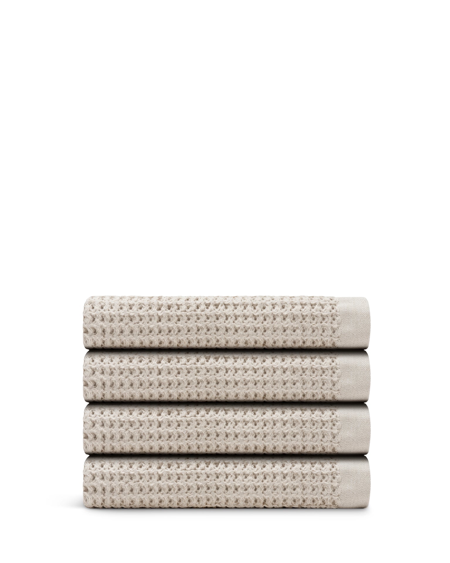 Supima® Waffle Bath Towel (Cream, Set of 4)