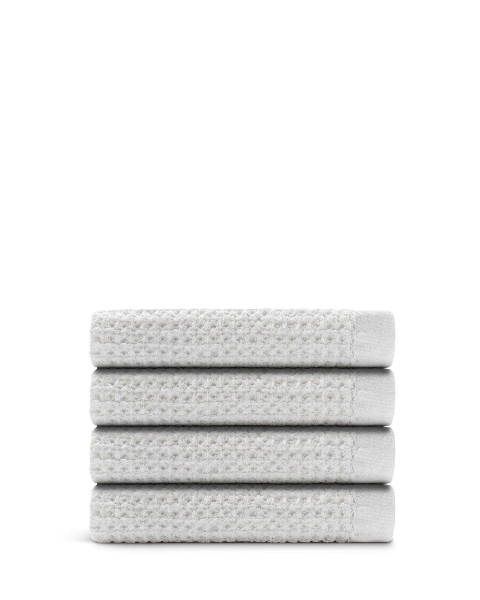 Waffle Bath Towel Set - White
