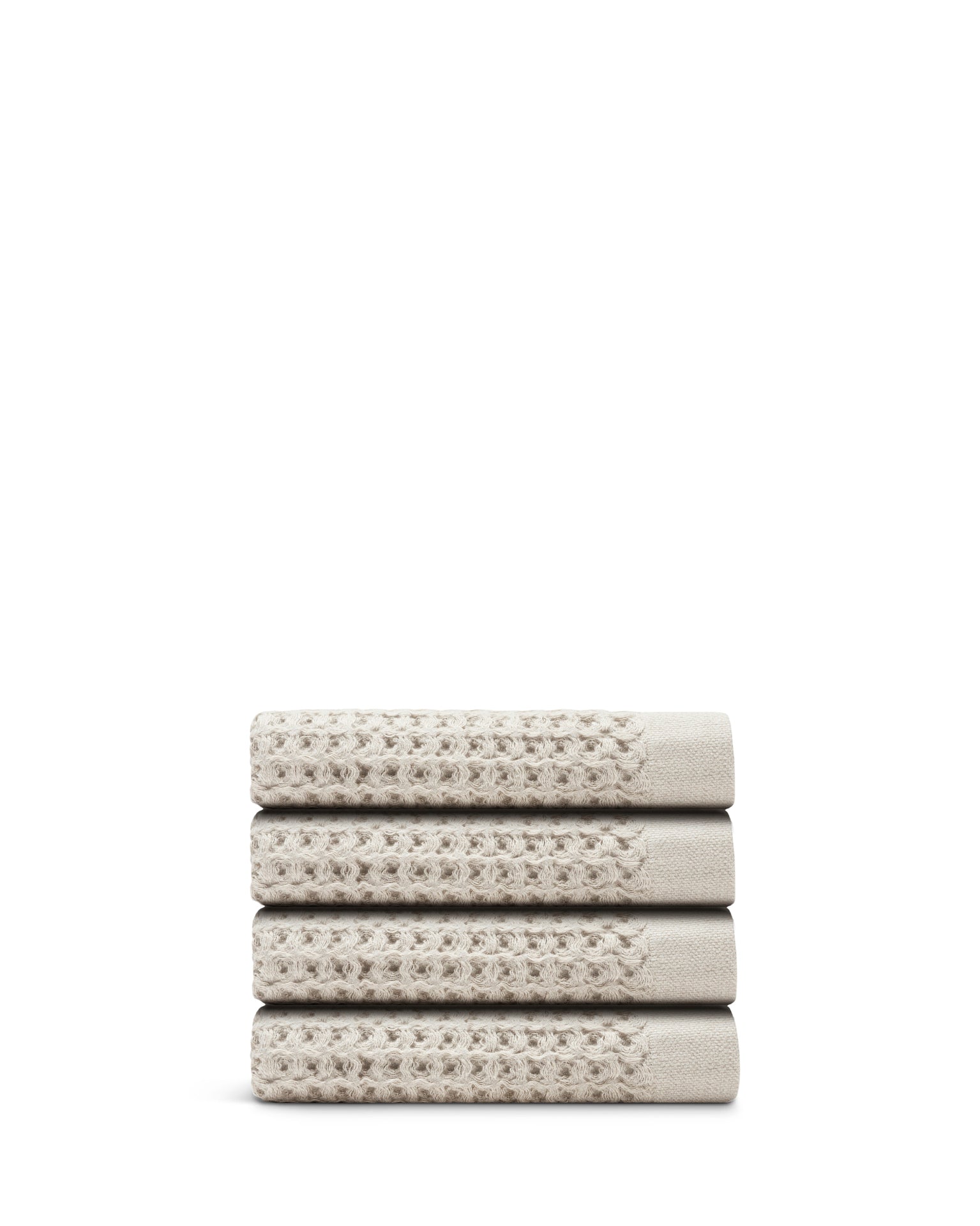 Supima® Waffle Hand Towels- Color Oatmeal